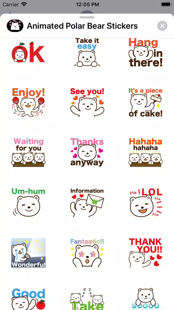 Animated Polar Bear Stickers Screenshots