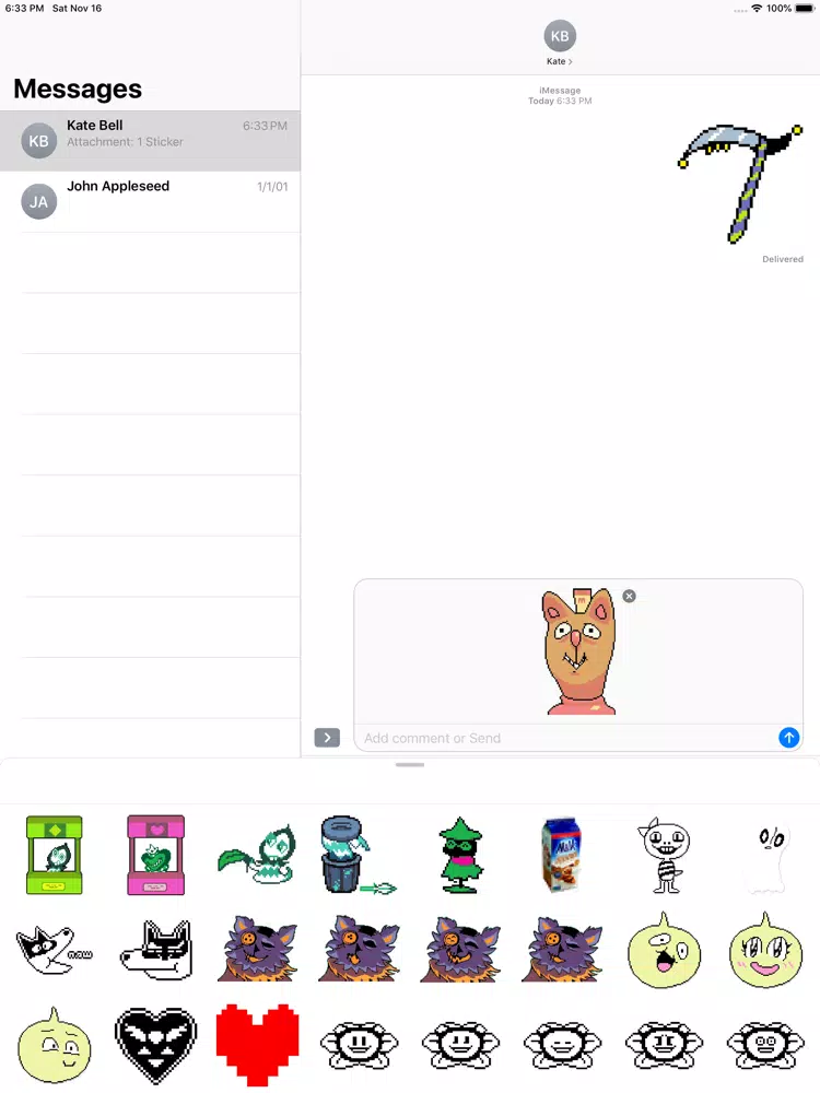 Animated Undertal Stickers iPad Screenshots