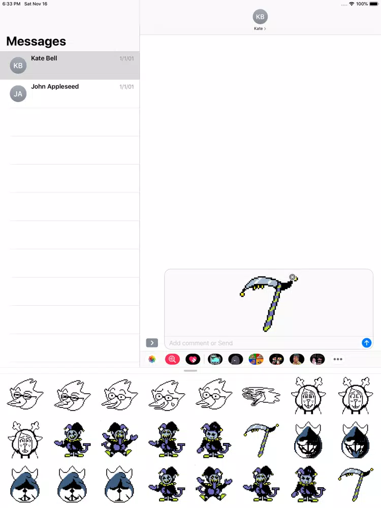 Animated Undertal Stickers iPad Screenshots
