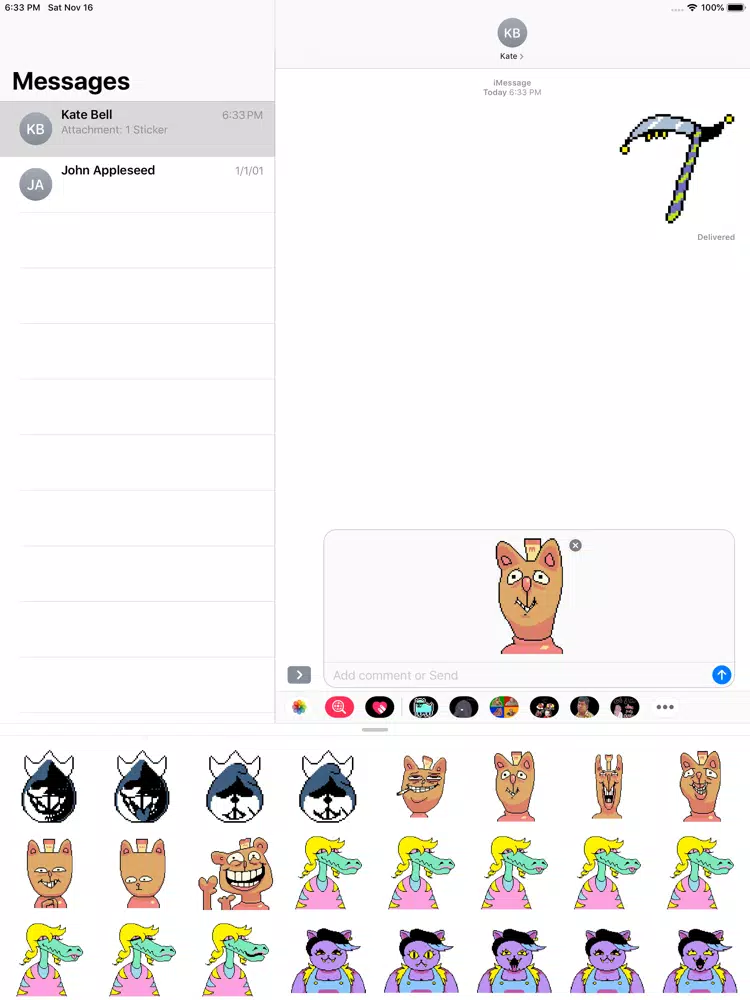 Animated Undertal Stickers iPad Screenshots