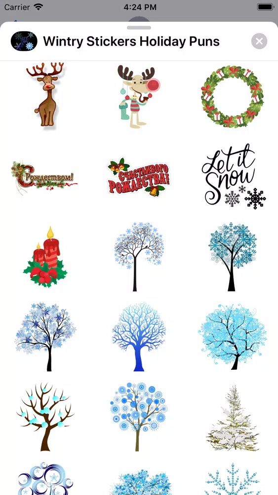 تصاویر Wintry Stickers Holiday Puns