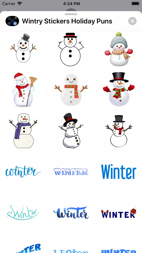 تصاویر Wintry Stickers Holiday Puns