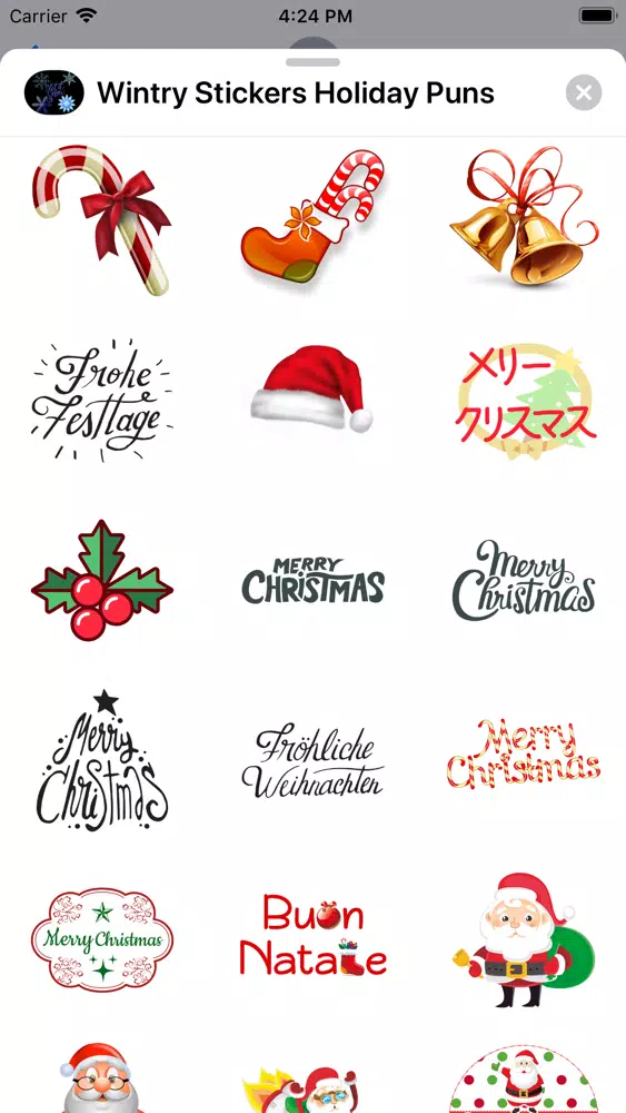 تصاویر Wintry Stickers Holiday Puns