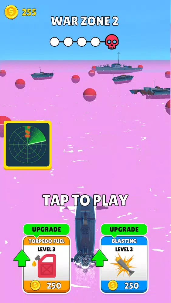 Ảnh chụp màn hình của Submarine Fight 3D