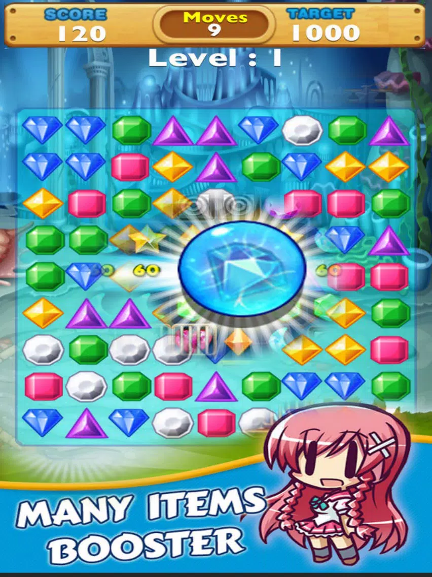Captures d'écran de Jewels Lucky Deluxe: Match Gem Mania iPad