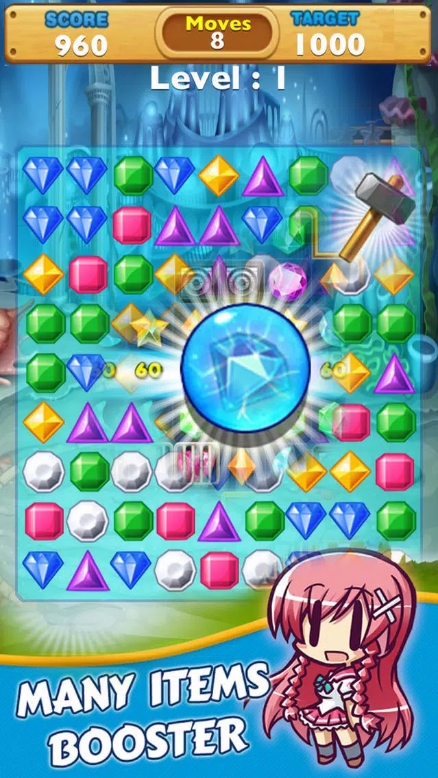 Captures d'écran de Jewels Lucky Deluxe: Match Gem Mania
