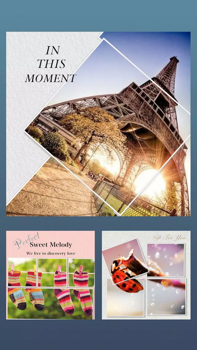 Slice Collage Lite- Slice photo to create square reverse photo collage and share to social network Screenshots