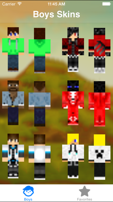 Tangkapan skrin Boys Skins for Minecraft pe