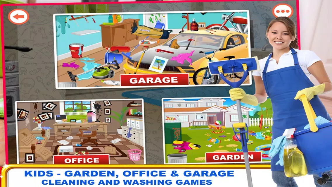 Capturas de pantalla de kids - Garden, Office & Garage - Cleaning And washing Games