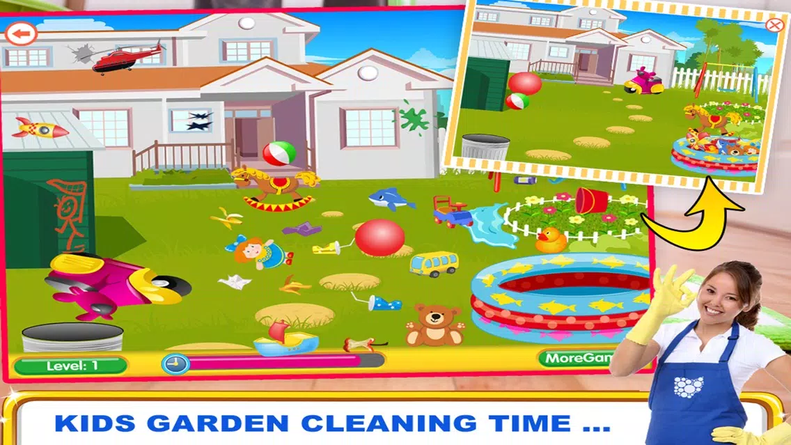 Capturas de pantalla de kids - Garden, Office & Garage - Cleaning And washing Games