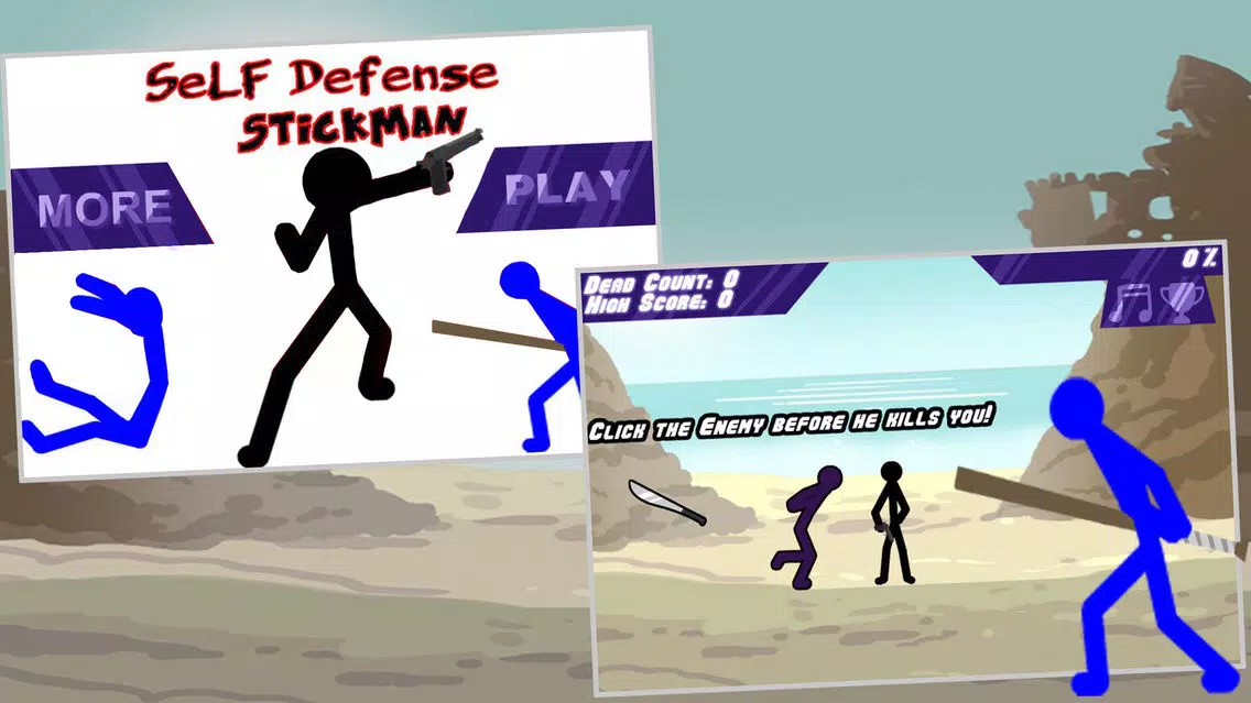 Zrzuty ekranu Self Defense:Stickman