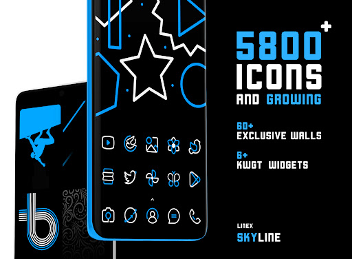 SkyLine Icon Pack : LineX Blue APK for Android Download - PGYER APKHUB