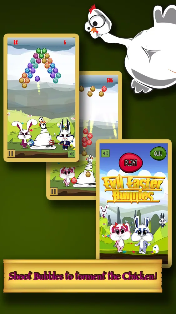 The Evil Easter Bunnies: Bubble Popping Game Screenshots