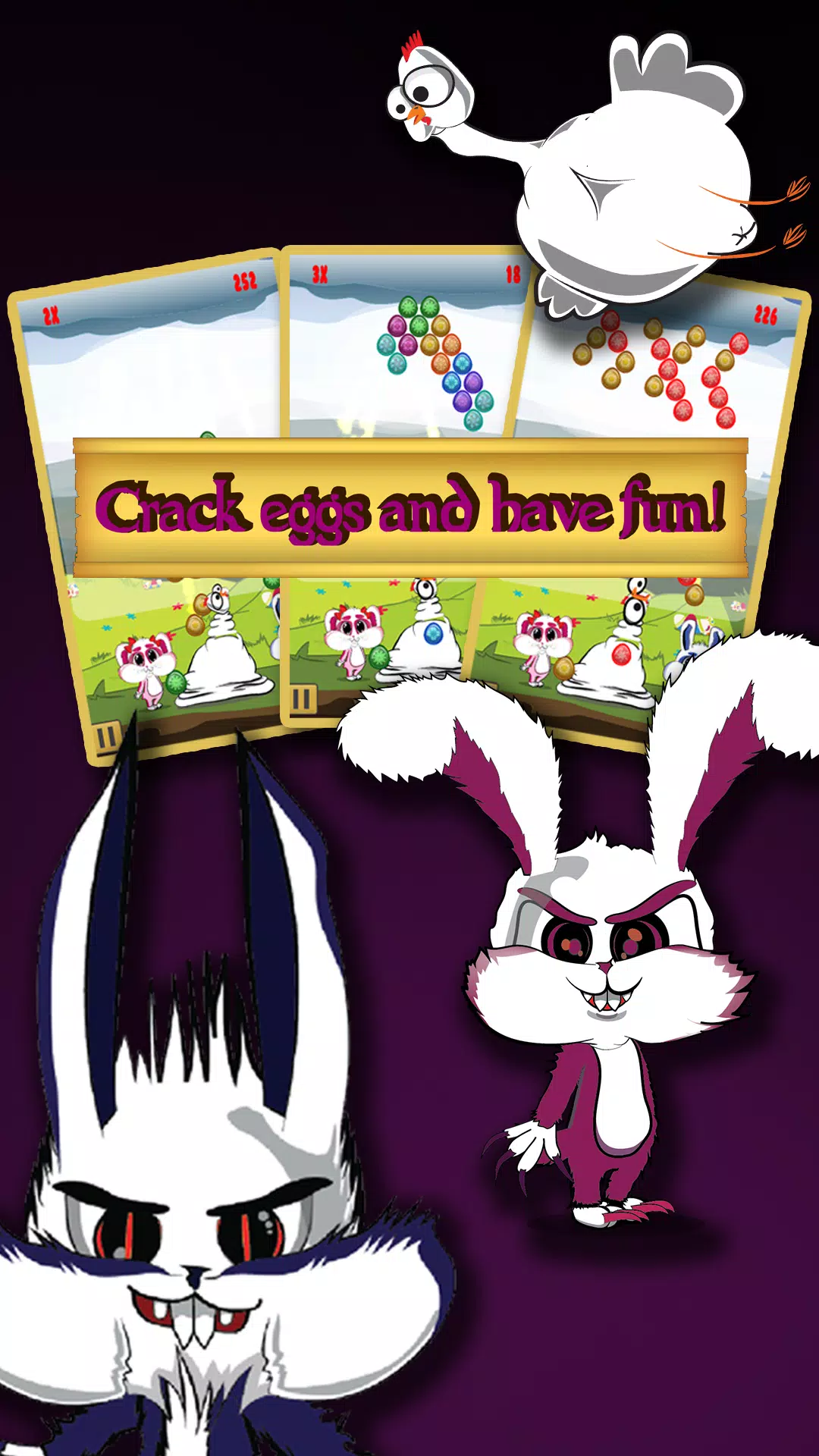 The Evil Easter Bunnies: Bubble Popping Game Screenshots