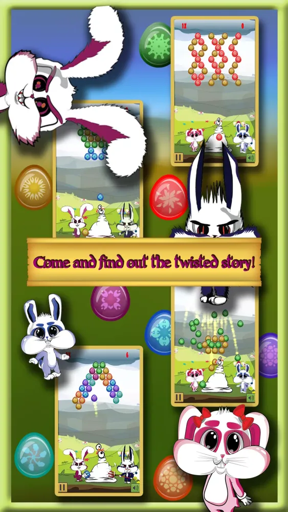 The Evil Easter Bunnies: Bubble Popping Game Screenshots