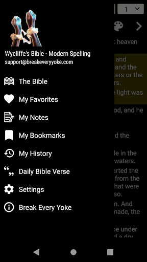 Wycliffe's Bible Mod. Spelling Screenshots
