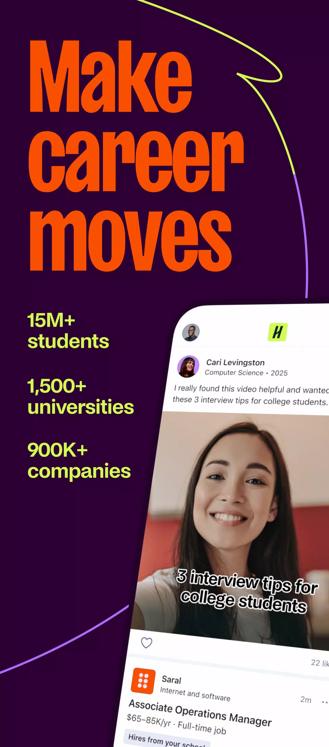Handshake Jobs & New Careers Screenshots