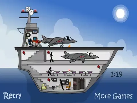 Click Death - Stick Aircraft Carrier iPad Screenshots