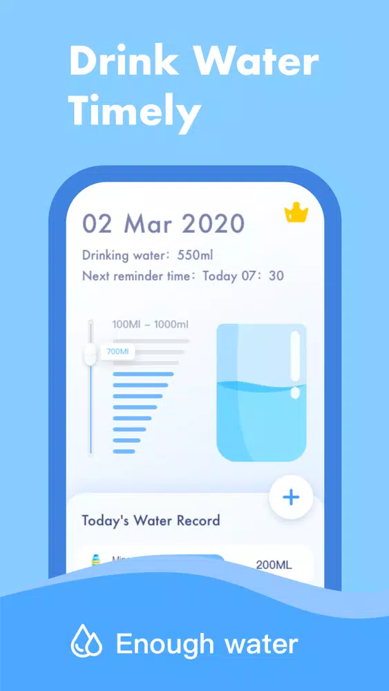 Daily water-water tracker APP Screenshots