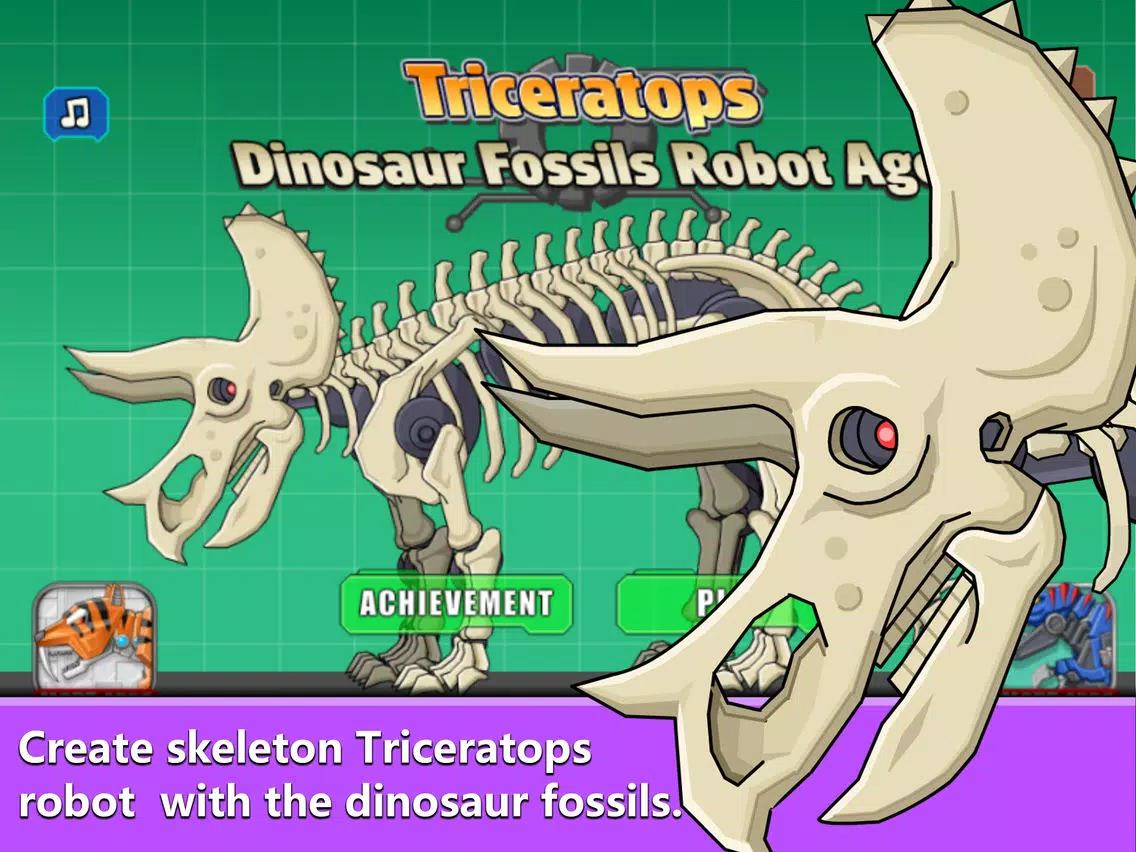Triceratops Dinosaur Fossil Robot Age iPad  Screenshots
