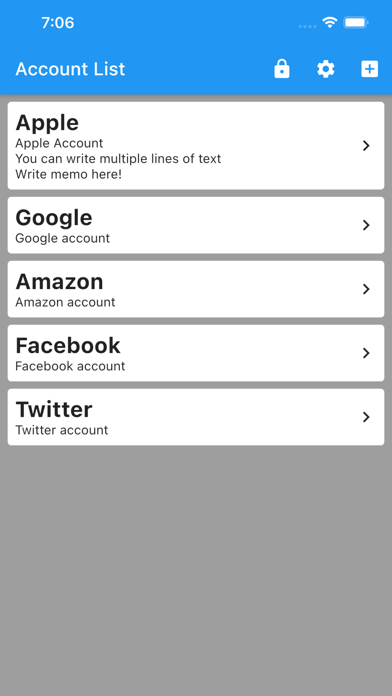 Simple Password Reminder Screenshots