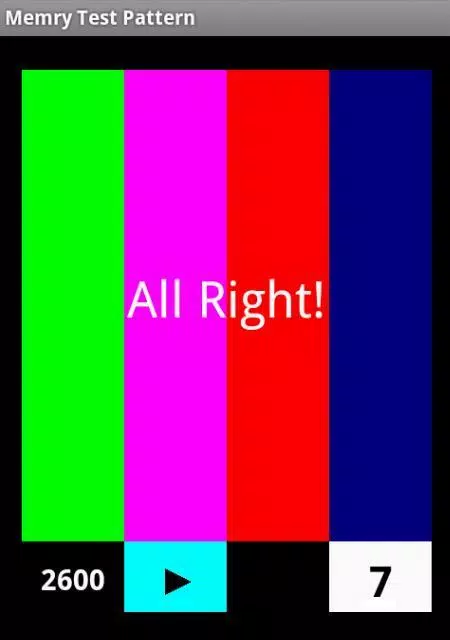 Memry Test Pattern Screenshots