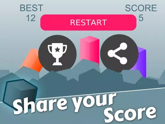 Mr Cube Dashed Jumps - Jumping on Pillar Games iPad  سکرین شاٹس