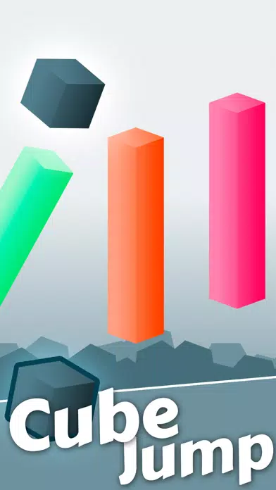 Mr Cube Dashed Jumps - Jumping on Pillar Games سکرین شاٹس