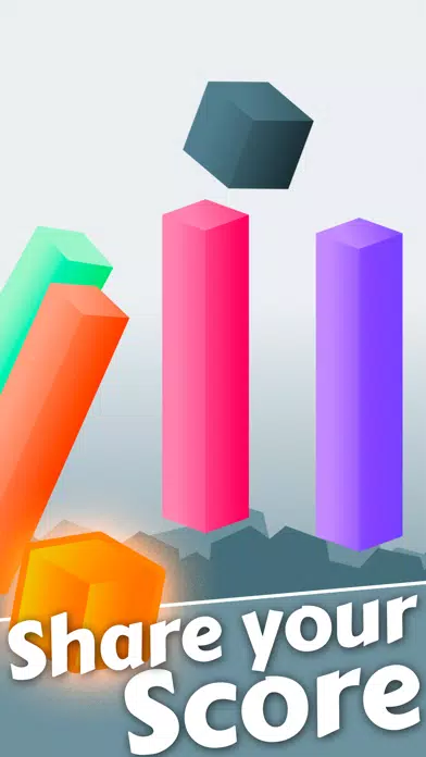 Mr Cube Dashed Jumps - Jumping on Pillar Games سکرین شاٹس