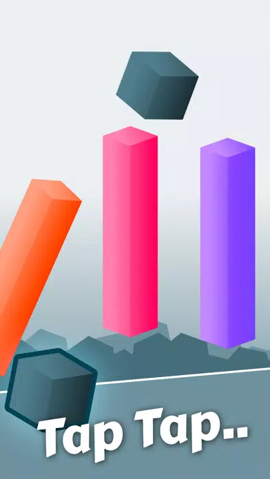 Mr Cube Dashed Jumps - Jumping on Pillar Games سکرین شاٹس