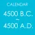 Calendar : 4500 BC to 4500 AD