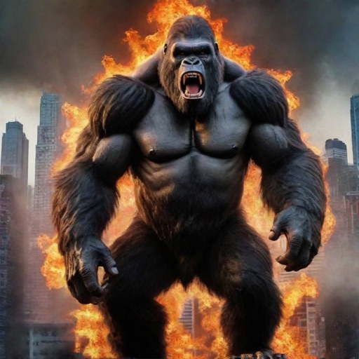 Giant Gorilla Kong City Attack Giant Gorilla Kong City Attack