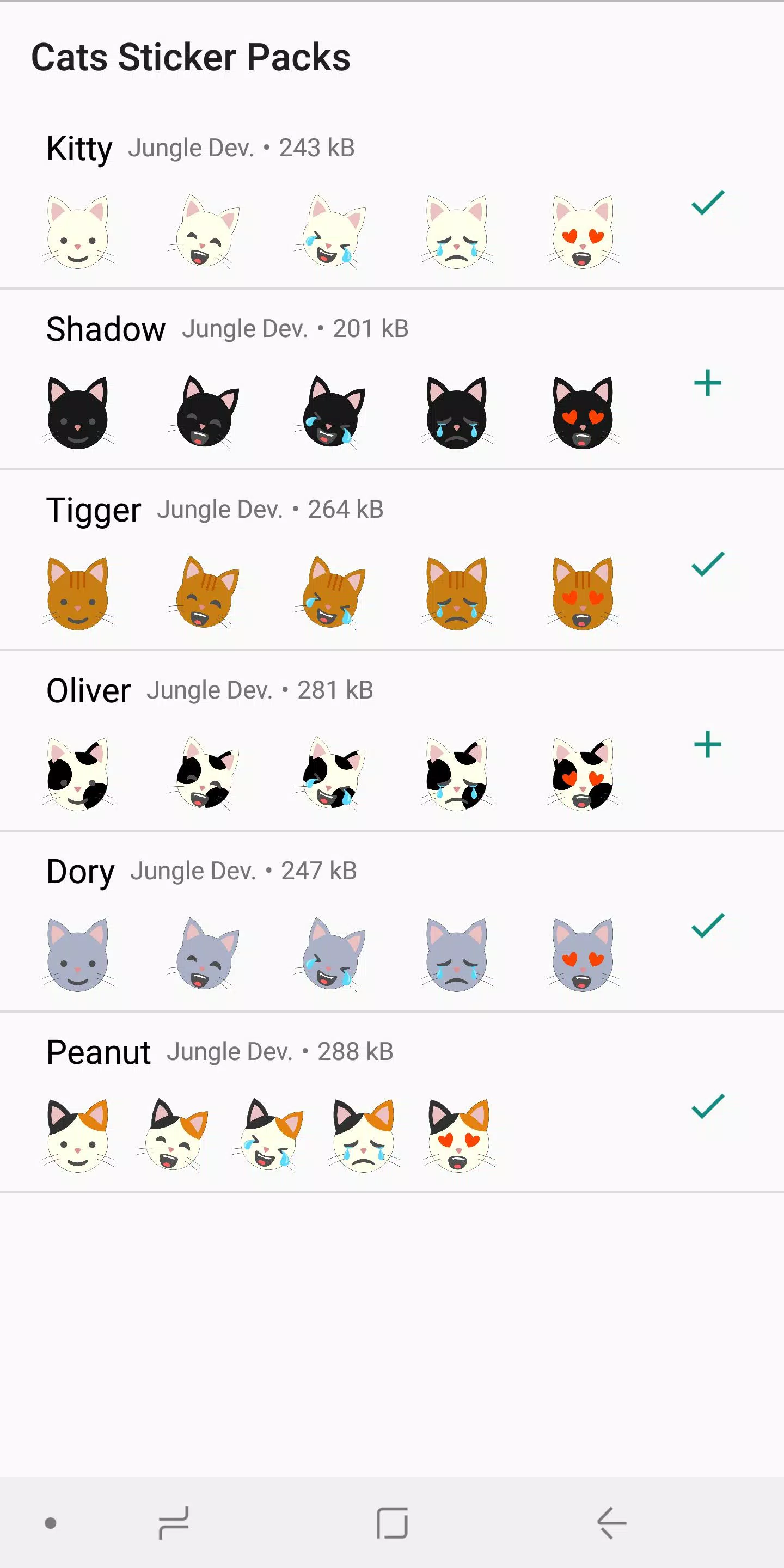 Cat Stickers WAStickerApps Screenshots