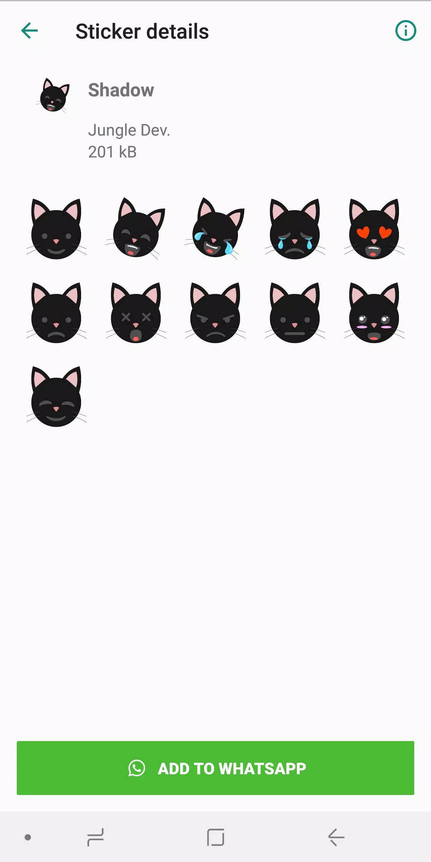 Cat Stickers WAStickerApps Screenshots