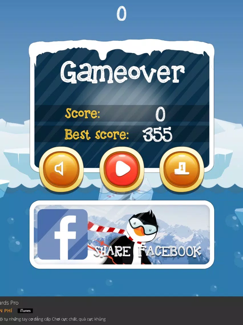Penguin Ski - frozen penguin iPad Screenshots