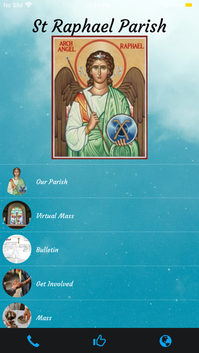 St Raphael Parish Application Screenshots