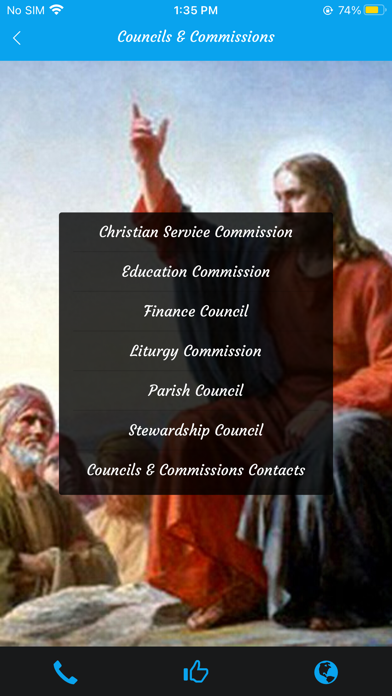 St Raphael Parish Application Screenshots