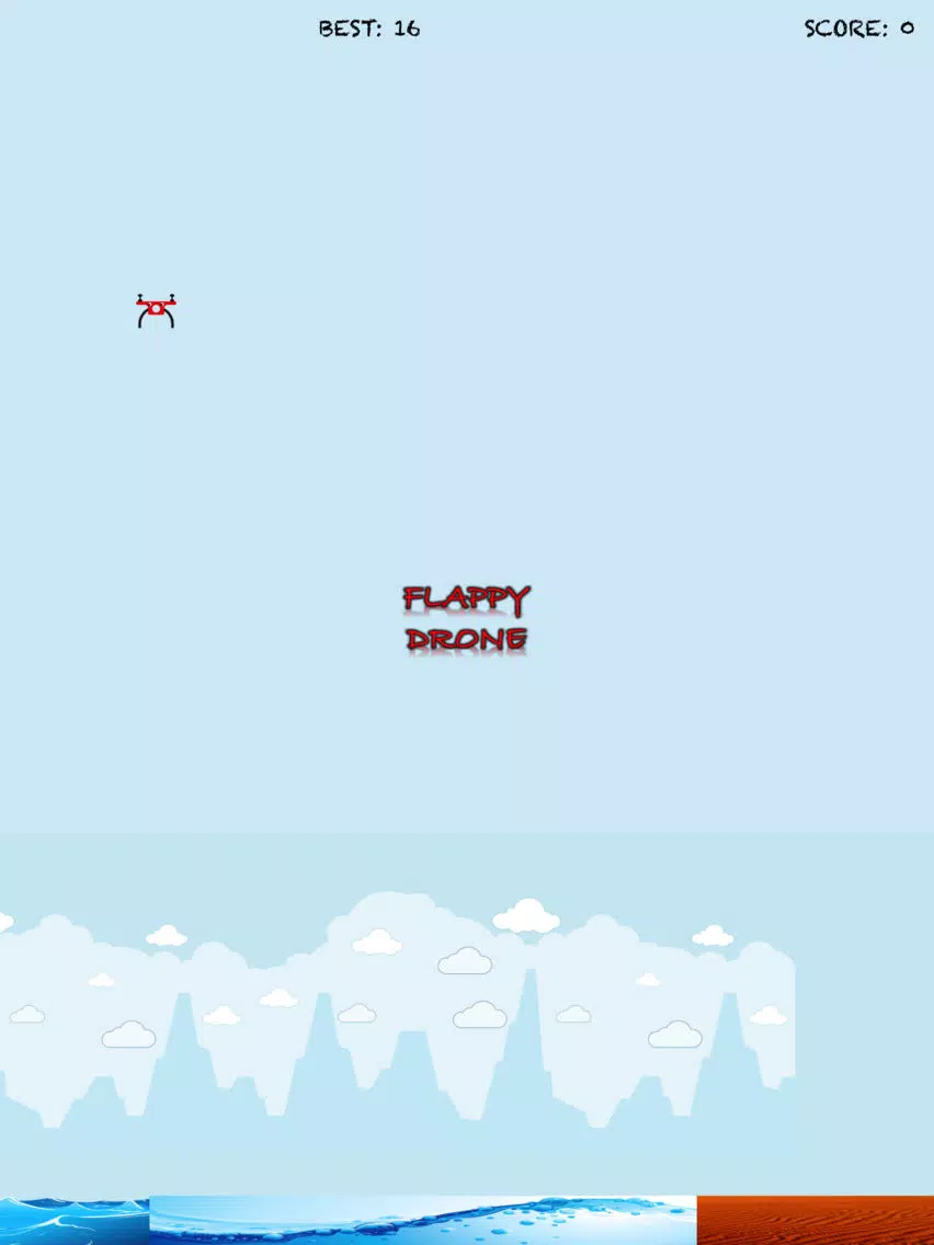 ภาพหน้าจอของ Flappy Drone: Crash Plane Flying Sky Racing Game iPad 