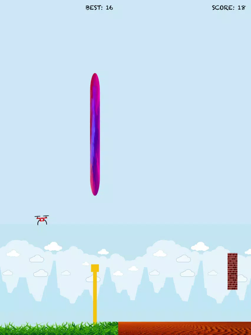 ภาพหน้าจอของ Flappy Drone: Crash Plane Flying Sky Racing Game iPad 