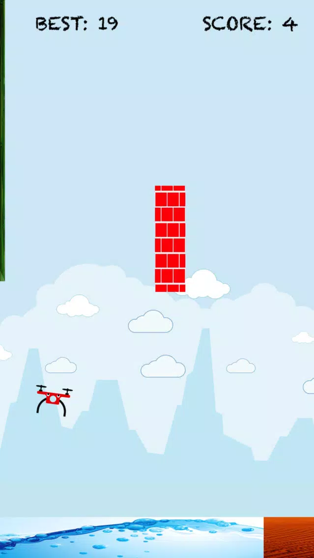ภาพหน้าจอของ Flappy Drone: Crash Plane Flying Sky Racing Game