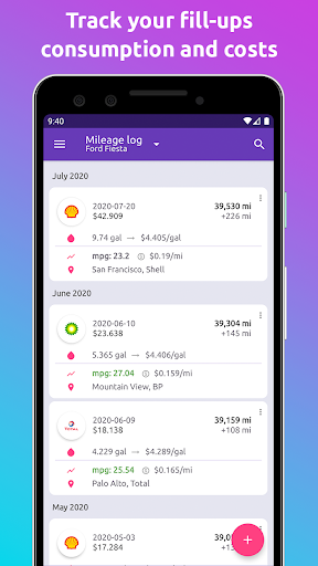 Fuelio: gas log & gas prices Screenshots
