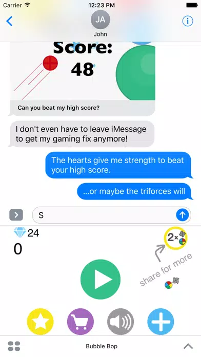 Capturas de tela do Bubble Bop - Arcade Game for iMessage