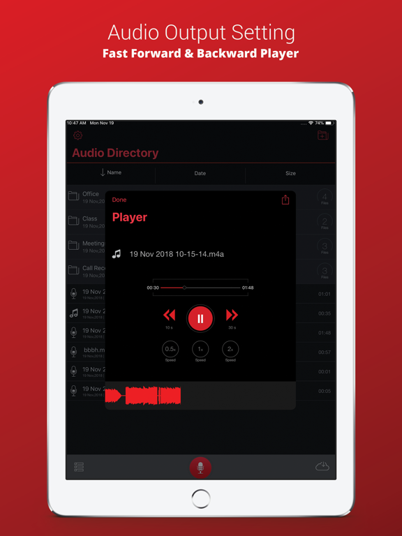 تصاویر Voice Recorder Plus Pro iPad