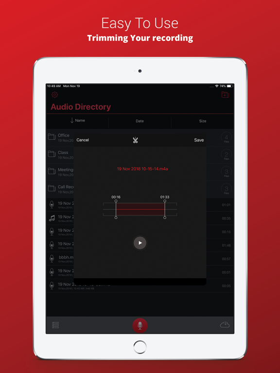 تصاویر Voice Recorder Plus Pro iPad