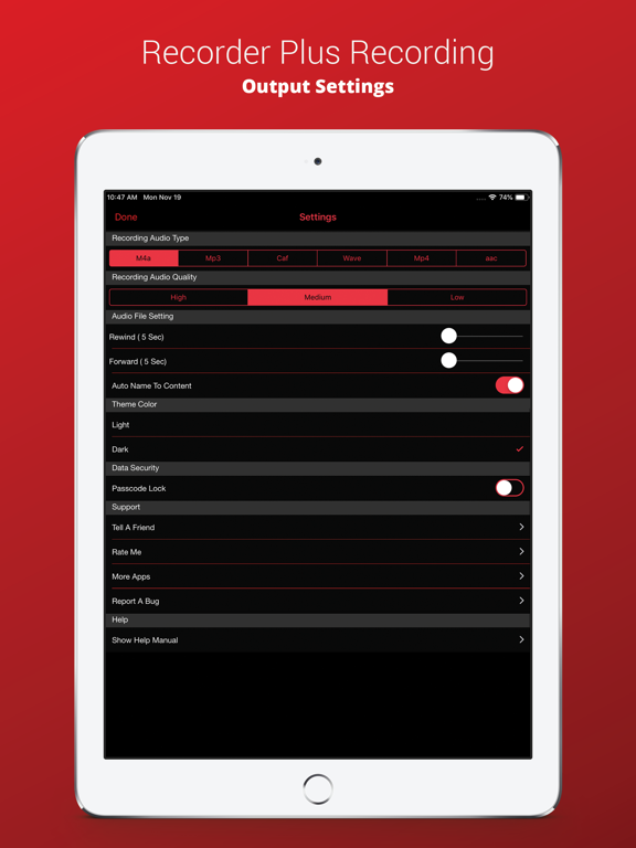 تصاویر Voice Recorder Plus Pro iPad