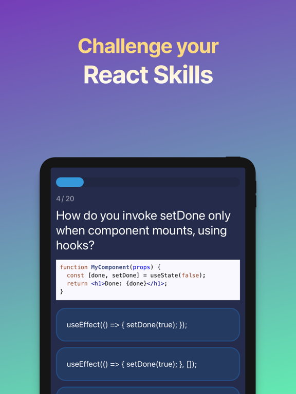 React Skill Assessment iPad Screenshots