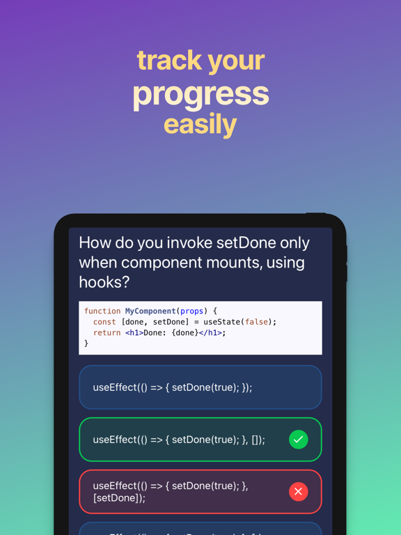 React Skill Assessment iPad Screenshots