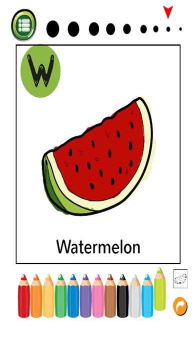 ABC Fruits And Vegetables Coloring Book: Learning English Vocabulary Free For Toddlers And Kids! Screenshots
