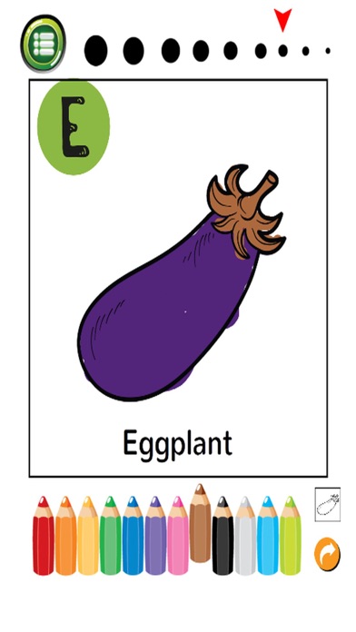 ABC Fruits And Vegetables Coloring Book: Learning English Vocabulary Free For Toddlers And Kids! Screenshots