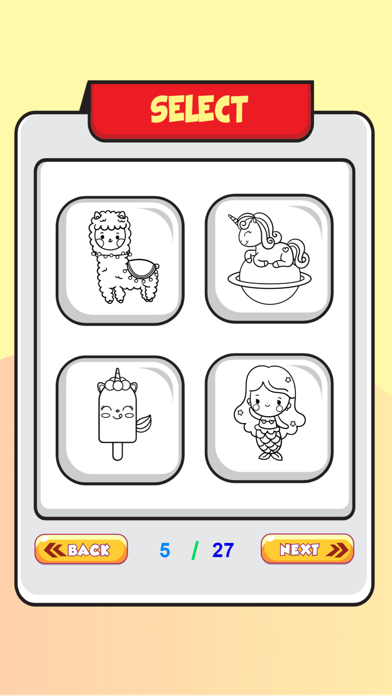 ภาพหน้าจอของ Unicorn And Friend Color Book